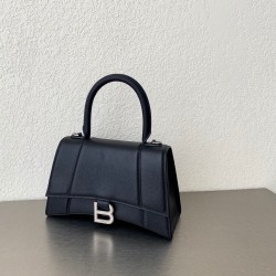 발렌시아가 Balenciaga 5935461 Hourglass 스몰 핸드백 블랙 23cm