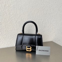 발렌시아가 Balenciaga 5928331 Hourglass XS 핸드백 블랙 19cm