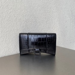 발렌시아가 Balenciaga 656050 글리터 머티리얼 Hourglass 체인 월렛 19cm