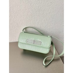 발렌시아가 Balenciaga 674693 엑스트라 서플 크로커다일 엠보싱 카프스킨 GOSSIP 스몰 백 23.5cm