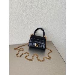 발렌시아가 Balenciaga 664676 HOURGLASS 체인 미니 TOP HANDLE 백 12cm