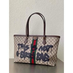 구찌 Gucci x Balenciaga 680125 코팅 캔버스 HACKER GRAFFITI MEDIUM 토트 백 37.8cm