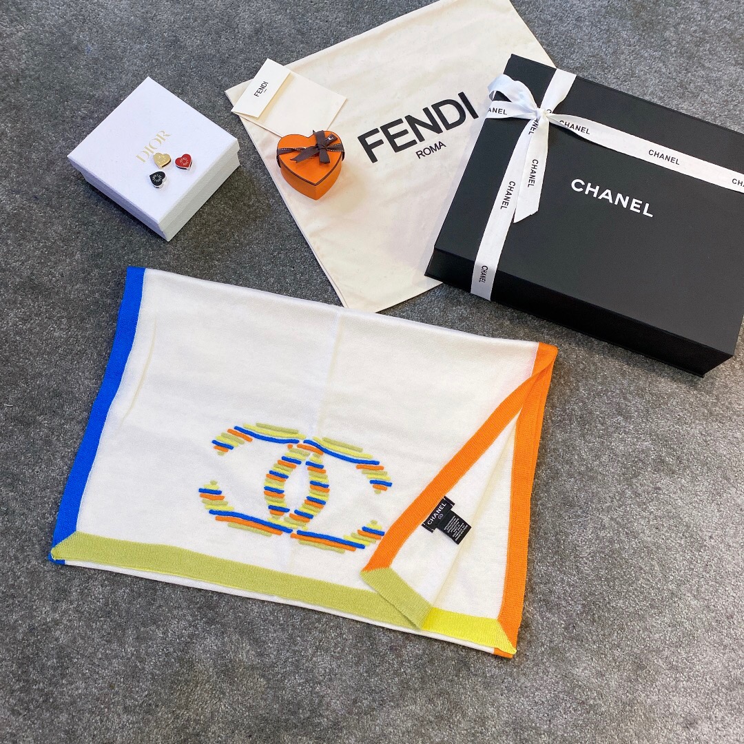 샤넬 CHANEL 스카프 캐시미어 옐로우