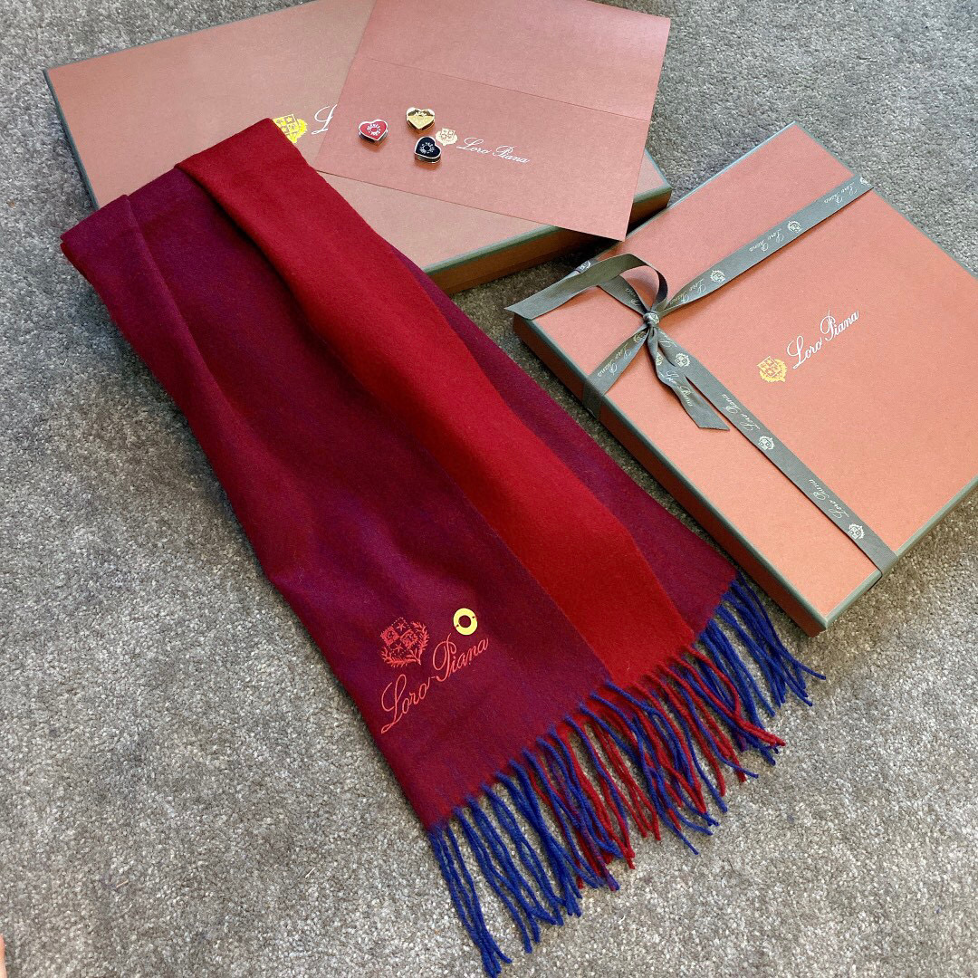 로로피아나 Loro Piana 스카프 캐시미어 레드