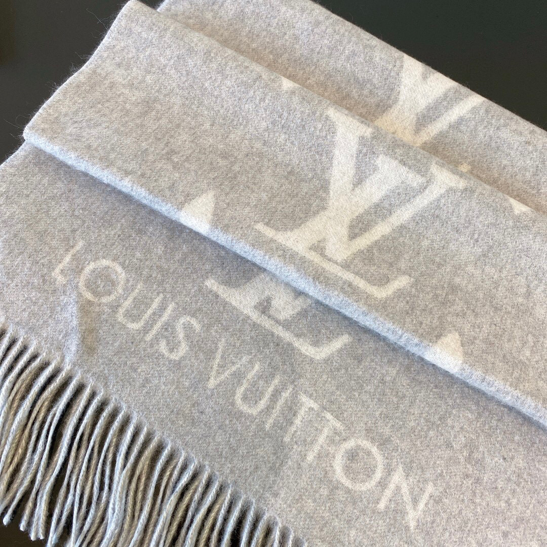 루이비통 LouisVuitton 스카프 캐시미어 그레이
