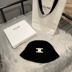 셀린느 CELINE 니트 모자 블랙