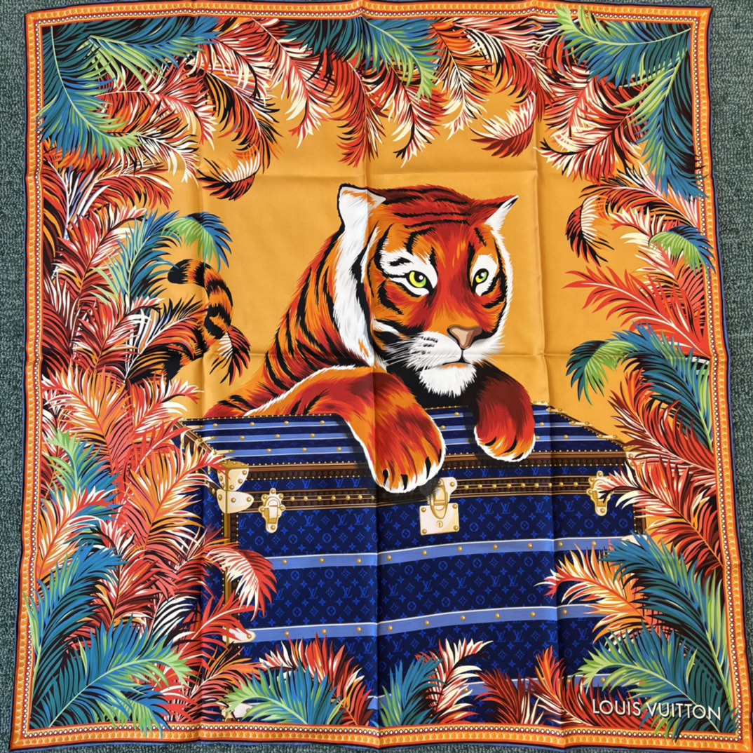 루이비통 Louis Vuitton M77336 Precious Tiger 스카프 90cm