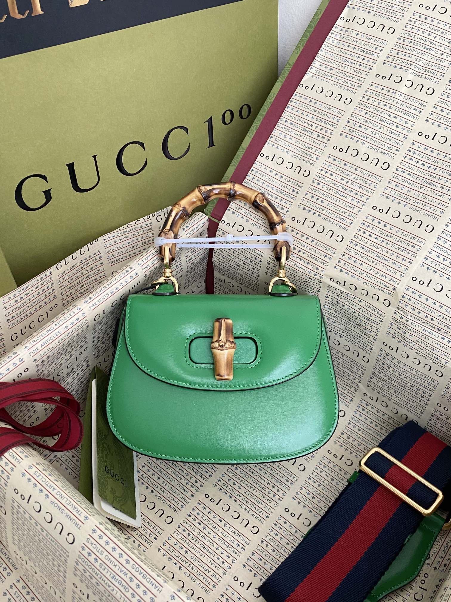 구찌 Gucci 686864 Bamboo Aria 뱀부 미니 탑 핸들백 17cm