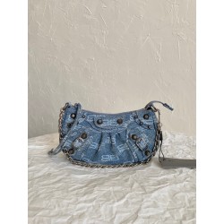 발렌시아가 Balenciaga LE CAGOLE MINI 체인백 695814 파란색의