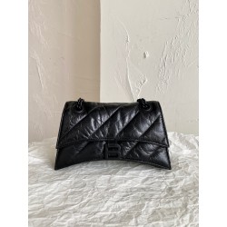 발렌시아가 Balenciaga CRUSH 스몰 체인백 716351 블랙