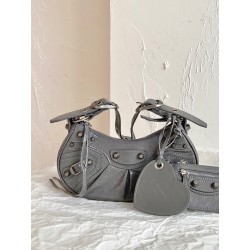 발렌시아가 Balenciaga LE CAGOLE XS 숄더 백 671309 그레이