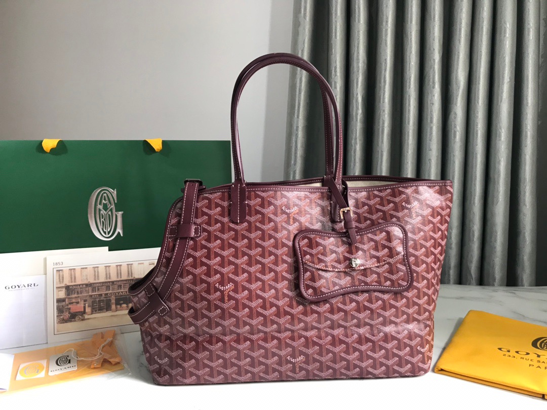 고야드 Goyard chien Gris & Pocket  토트 백 33.5CM