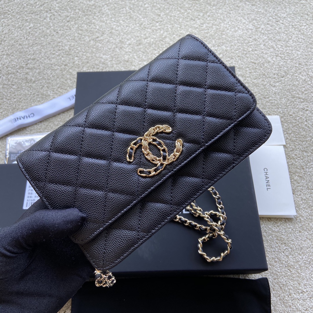 샤넬 Chanel AP1794 클래식 체인 지갑 그레인드 카프스킨 20CM