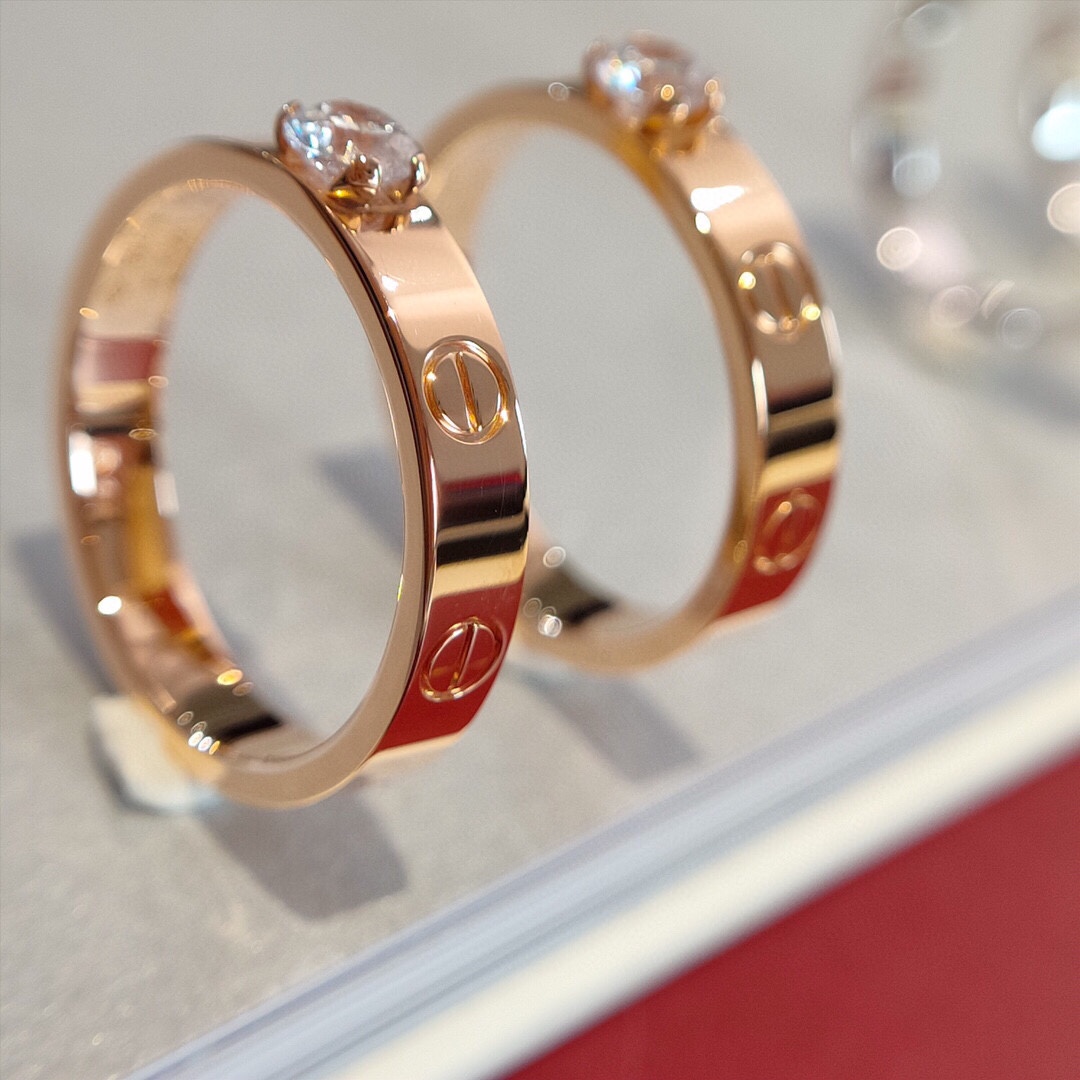 까르띠에 Cartier LOVE 솔리테어  핑크 골드  N4250100