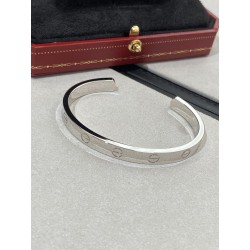 까르띠에 Cartier LOVE 러브 팔찌 화이트 골드 6.2mm B6032517