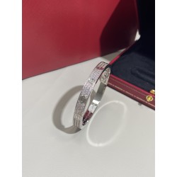 까르띠에 Cartier LOVE 러브 팔찌 화이트 골드 6.7mm N6717617