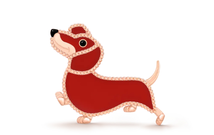 반클리프 Van Cleef & Arpels 럭키 애니멀 닥스훈트  Lucky Animals Dachshund 브로치  VCARP9RW00