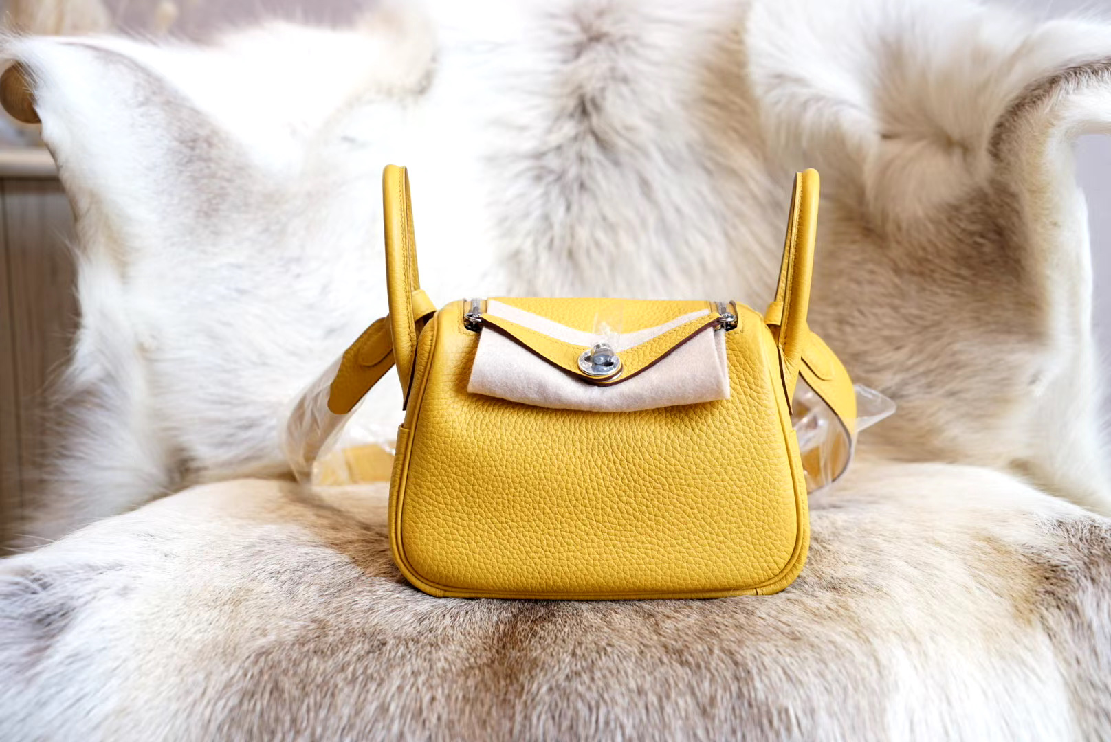 에르메스 Hermes Mini Lindy clemence