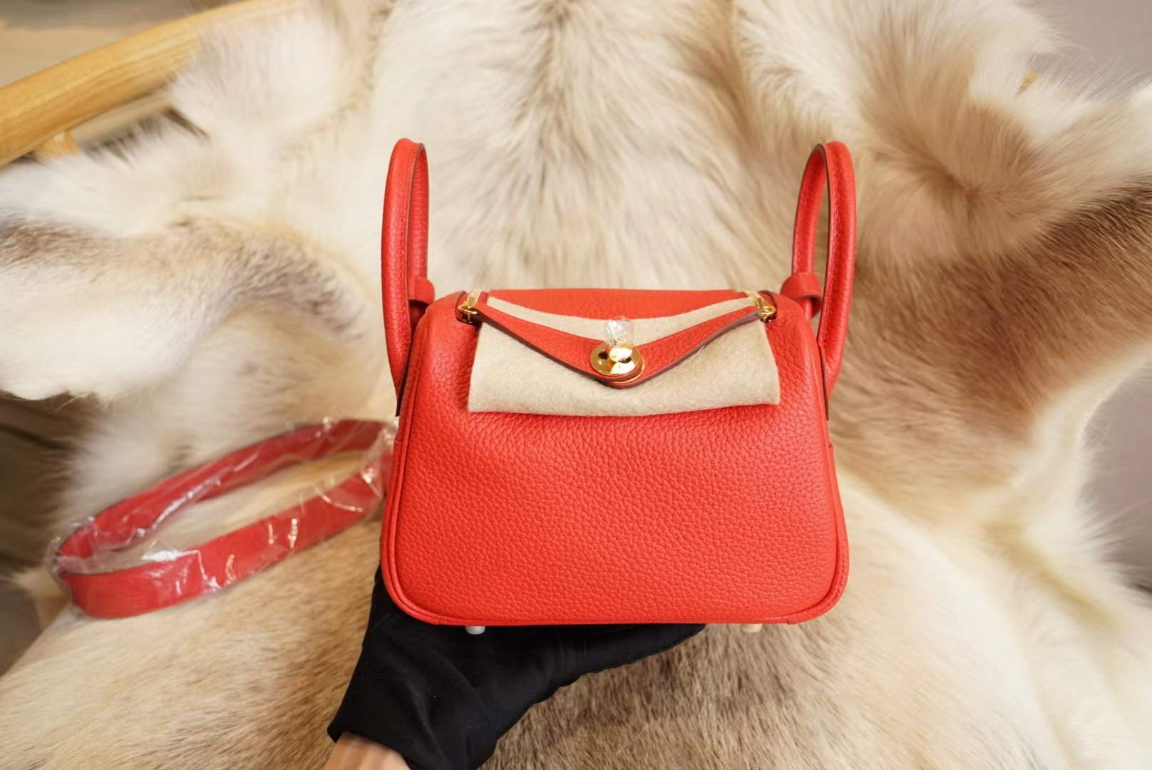 에르메스 Hermes Mini Lindy clemence