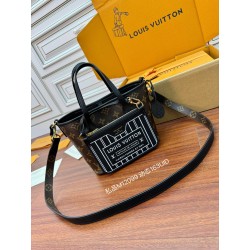 루이비통 Louis Vuitton M12099 Neverfull Bandouliere Inside Out BB Monogram Black