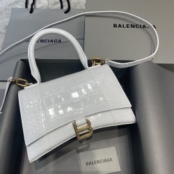 발렌시아가 Balenciaga 592833 Hourglass XS Handbag White 23cm