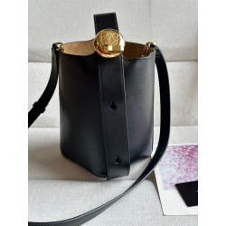 로에베 Loewe 332S Mini Pebble Bucket Bag Black
