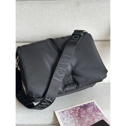 로에베 Loewe 9800A Puffer Goya Messenger Nylon Black
