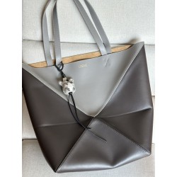 로에베 Loewe 1761 Large Puzzle Fold Tote In Shiny Calfskin 42cm