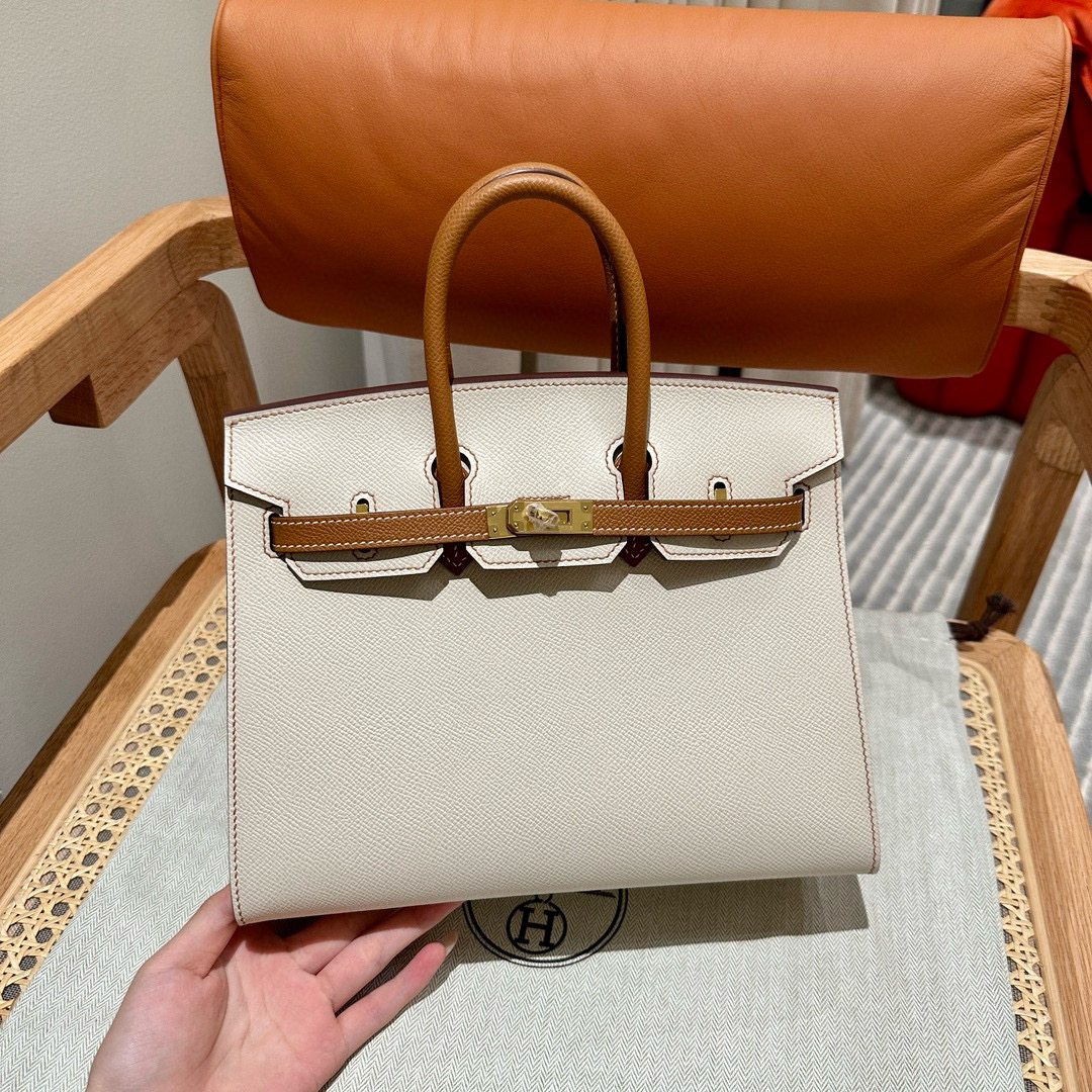 에르메스 Hermes Birkin 25cm Epsom 10 Craie and 37 Gold/gold