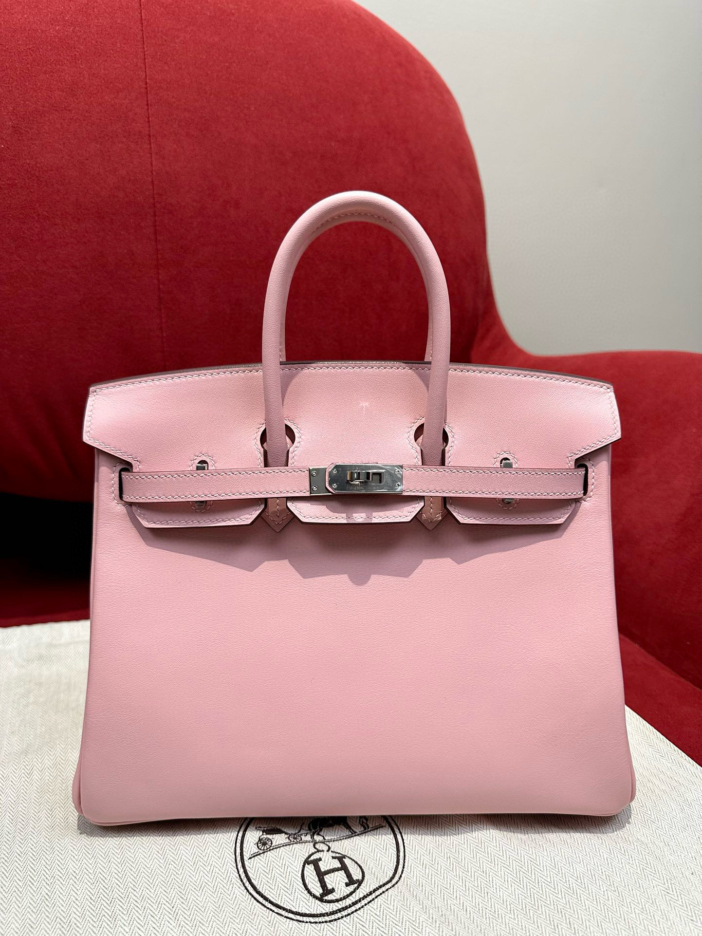에르메스 Hermes Birkin 25cm Swift 5P Pink/silver