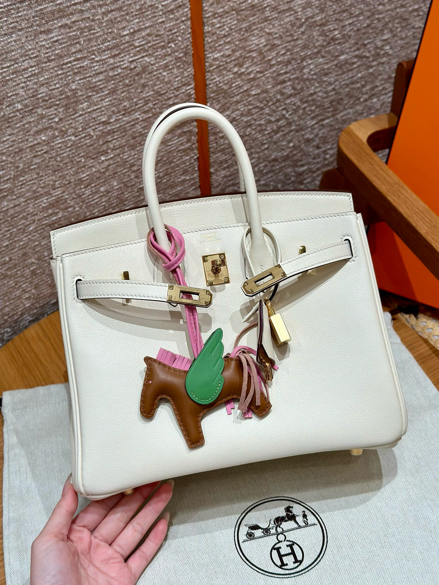 에르메스 Hermes Birkin 25cm Swift i2 Nata/gold