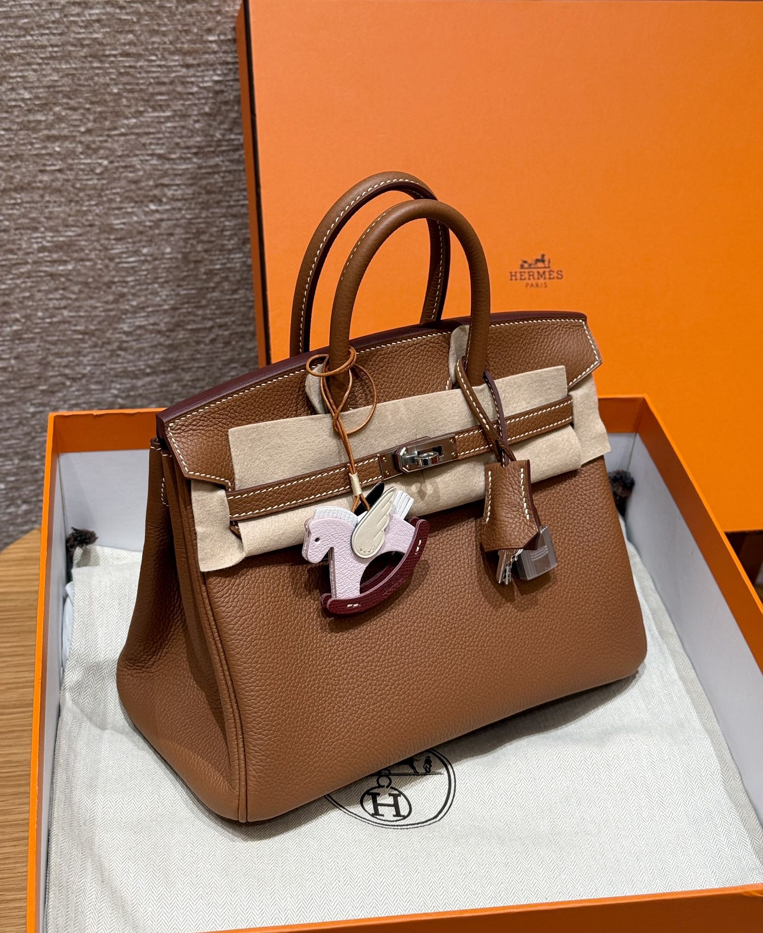 에르메스 Hermes Birkin 25cm Togo 37 Gold/silver