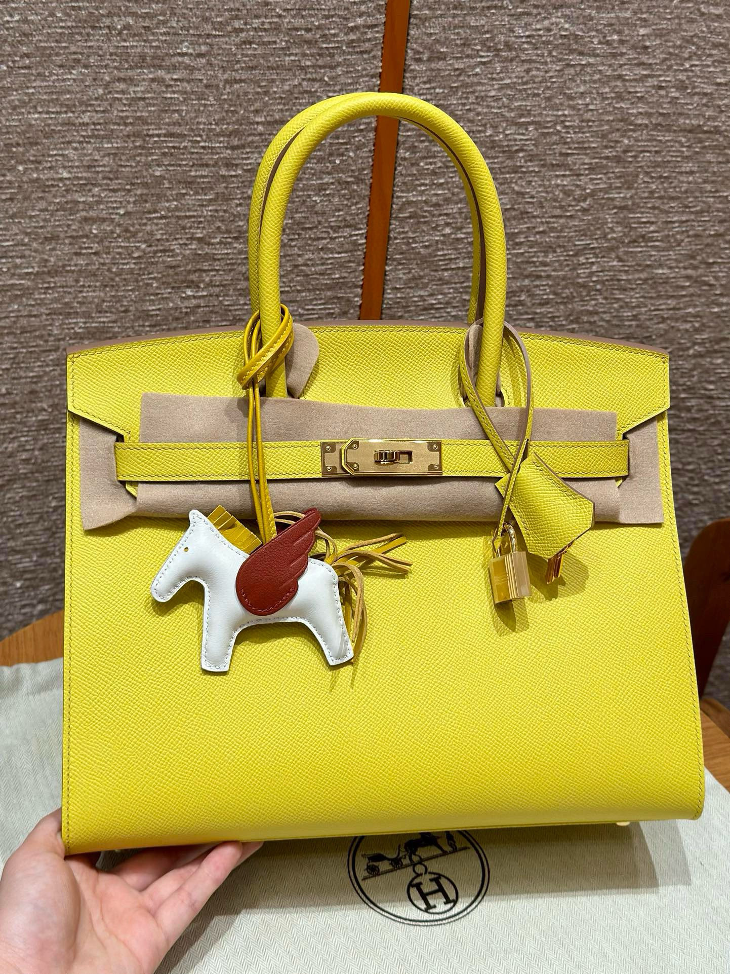 에르메스 Hermes Birkin 30cm Epsom sellier 9R Lime/gold