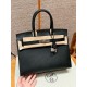 에르메스 Hermes Birkin 30cm Epsom sellier 89 Noir/silver