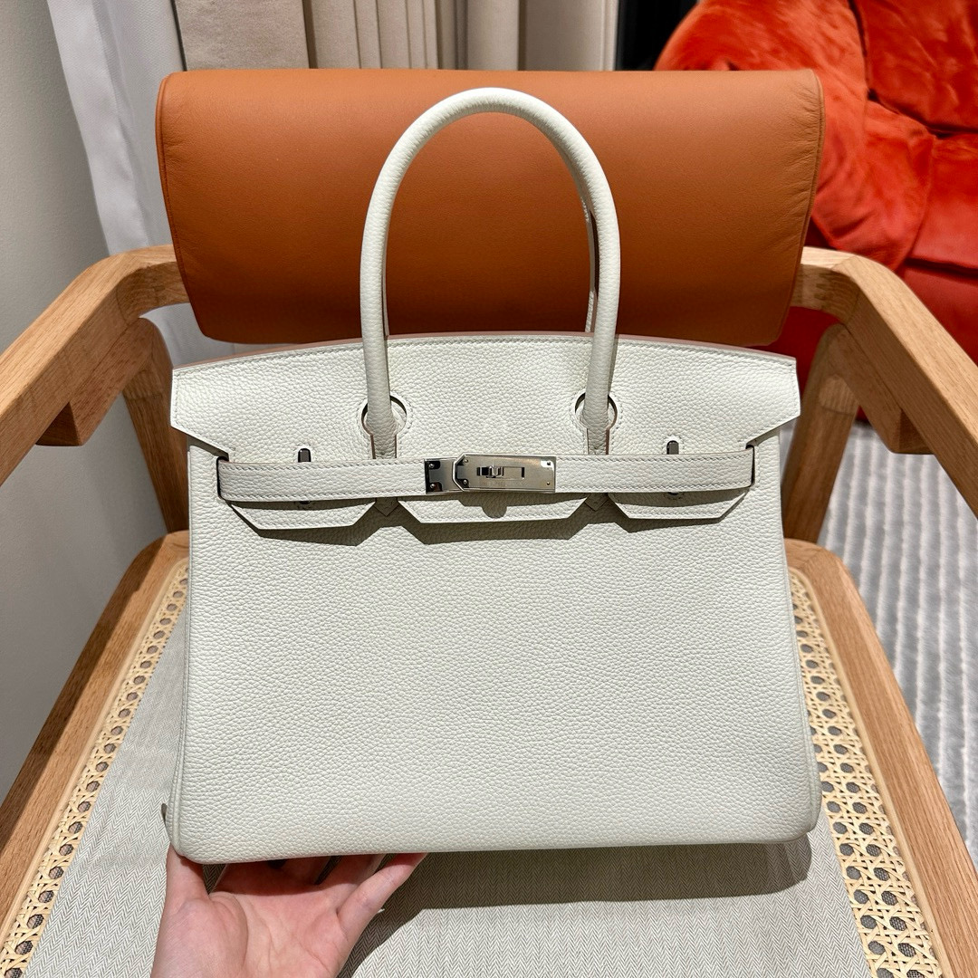 에르메스 Hermes Birkin 30cm Togo 0T Mushroom/silver