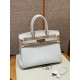 에르메스 Hermes Birkin 30cm Togo 01 Blanc and 8V Orange poppy/silver