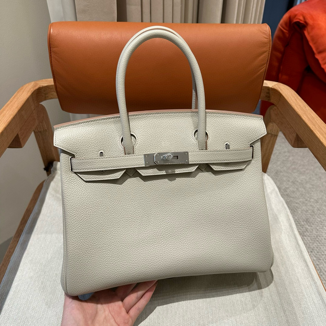 에르메스 Hermes Birkin 30cm Togo 8L Beton/silver