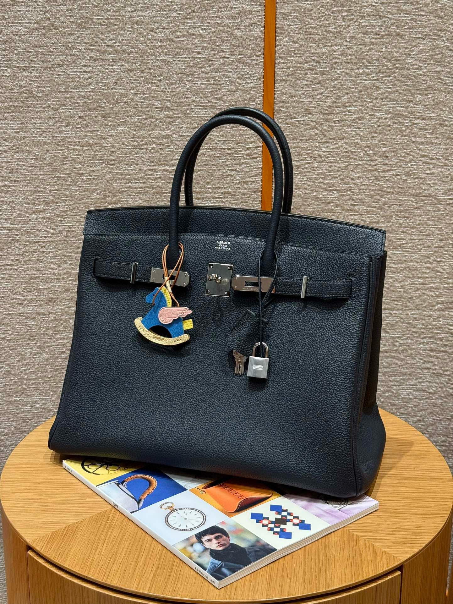 에르메스 Hermes Birkin 35cm Togo 2Z Blue nuit/silver