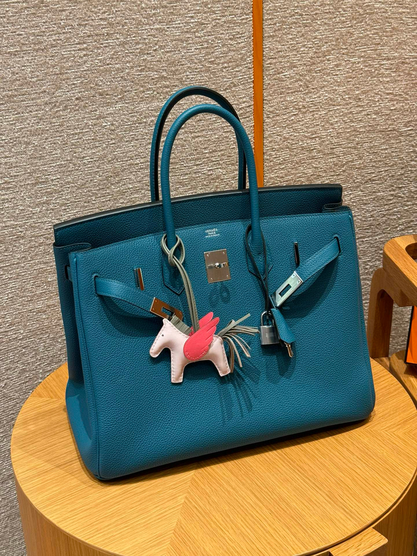 에르메스 Hermes Birkin 35cm Togo 7C Cobalt/silver