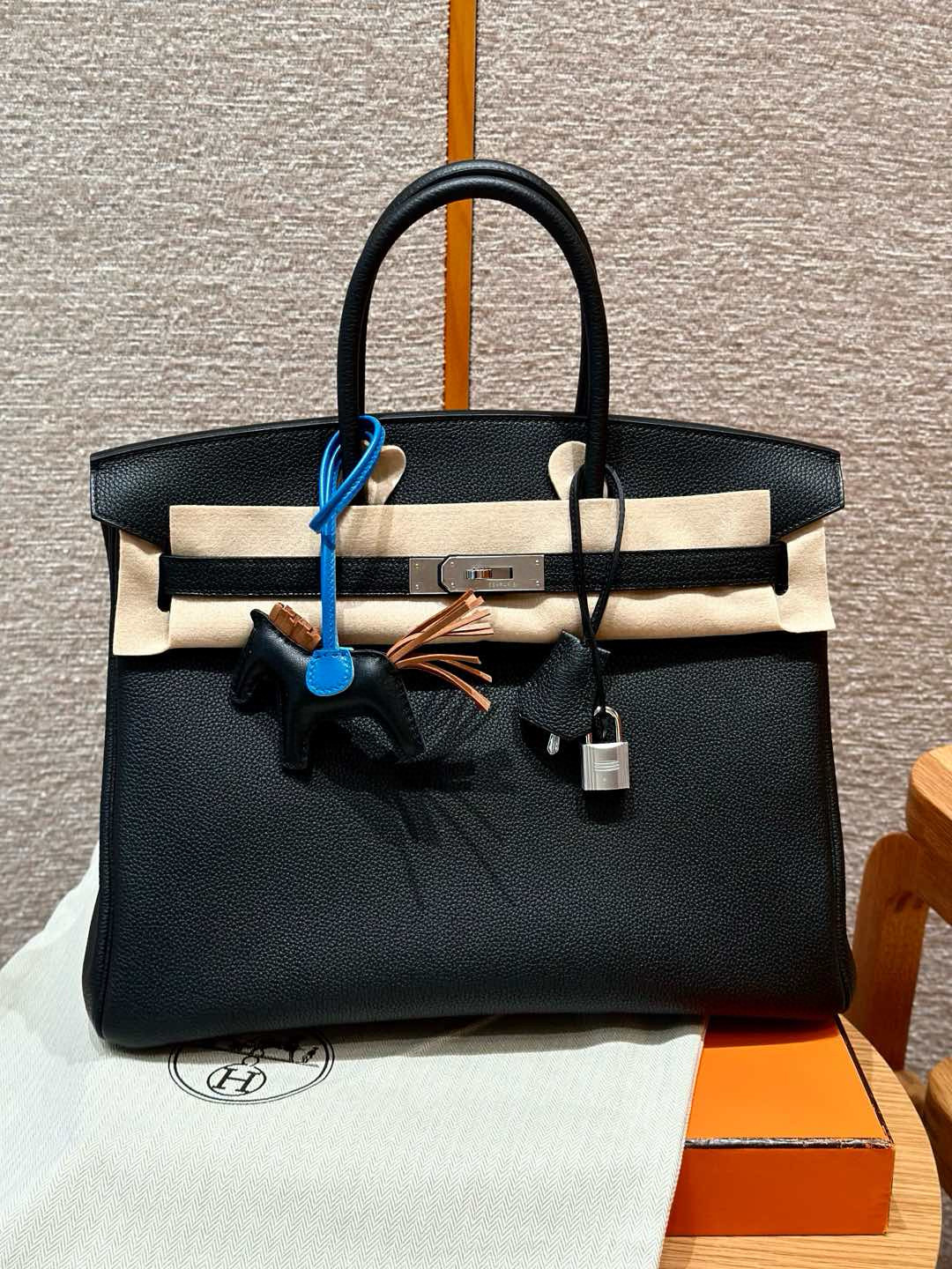 에르메스 Hermes Birkin 35cm Togo 89 noir/silver