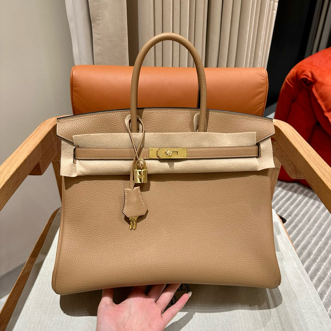 에르메스 Hermes Birkin 35cm Togo OM Chai/gold