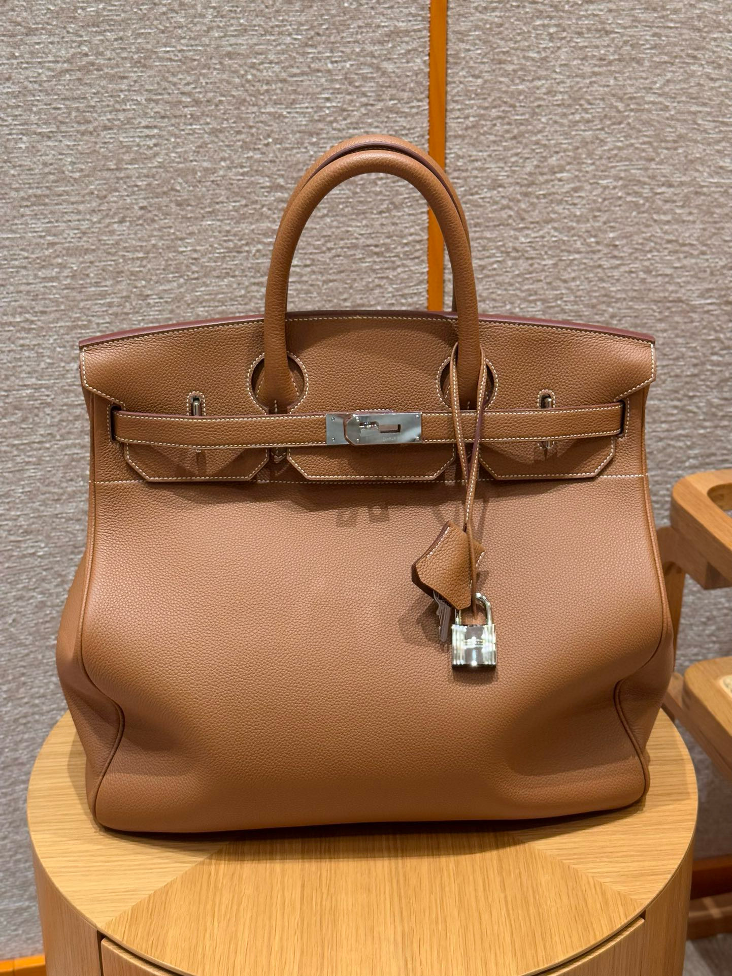 에르메스 Hermes Birkin Hac 40cm Togo 37 gold/silver