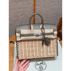 에르메스 Hermes Birkin Picnic 25cm Swift 18 Etoupe/silver