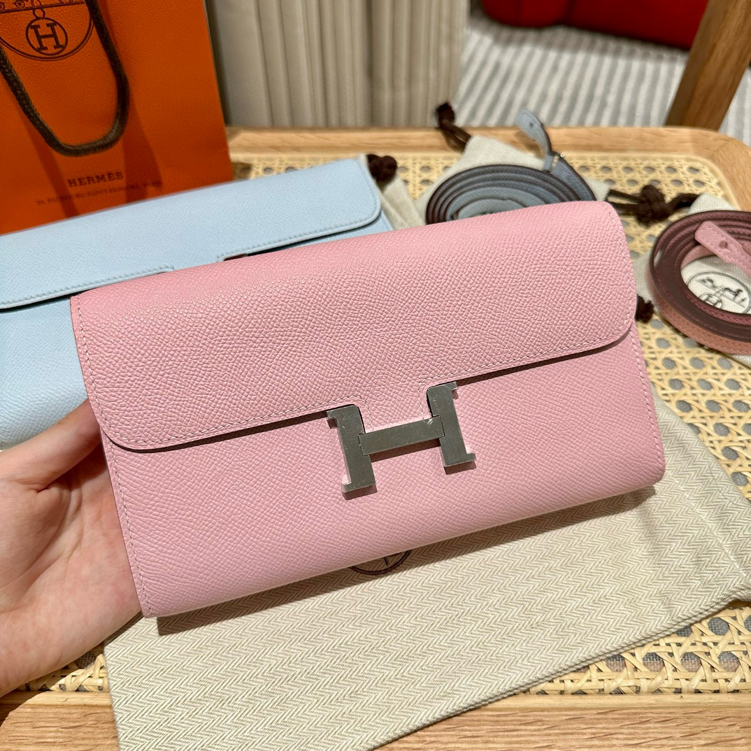 에르메스 Hermes Constance to go 20cm Epsom 3Q Rose sakura/silver