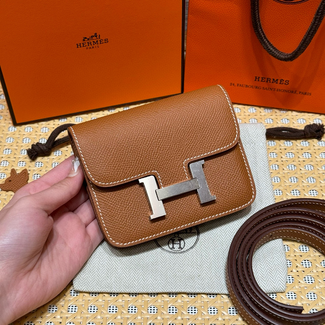 에르메스 Hermes Constance slim 12.4cm Epsom 37 Gold/silver