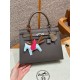 에르메스 Hermes Kelly 25cm Epsom 8F Etain and 18 Etoup/silver