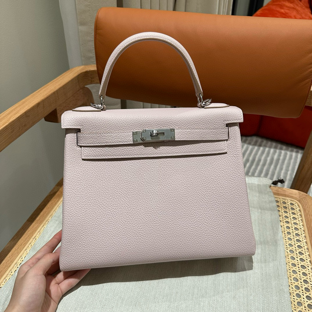 에르메스 Hermes Kelly 28cm Togo 09 Mauve pale/silver