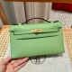 에르메스 Hermes Kelly Pochette 22cm Epsom 3i Vert Criquet/gold