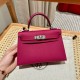 에르메스 Hermes Mini Kelly 19cm Epsom L3 Rose Purple/silver