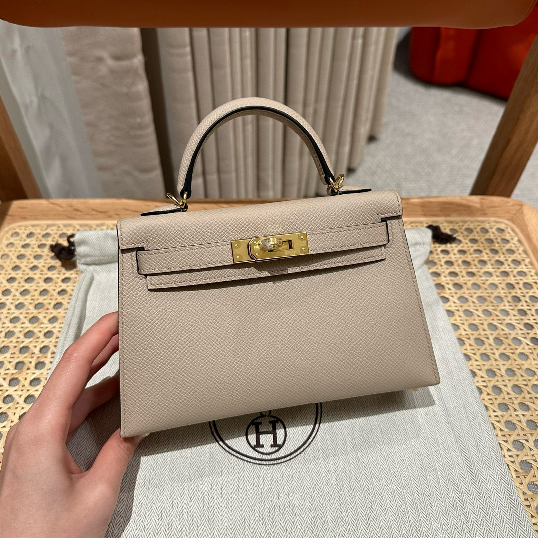 에르메스 Hermes Mini Kelly 19cm Epsom S2 Trench/gold